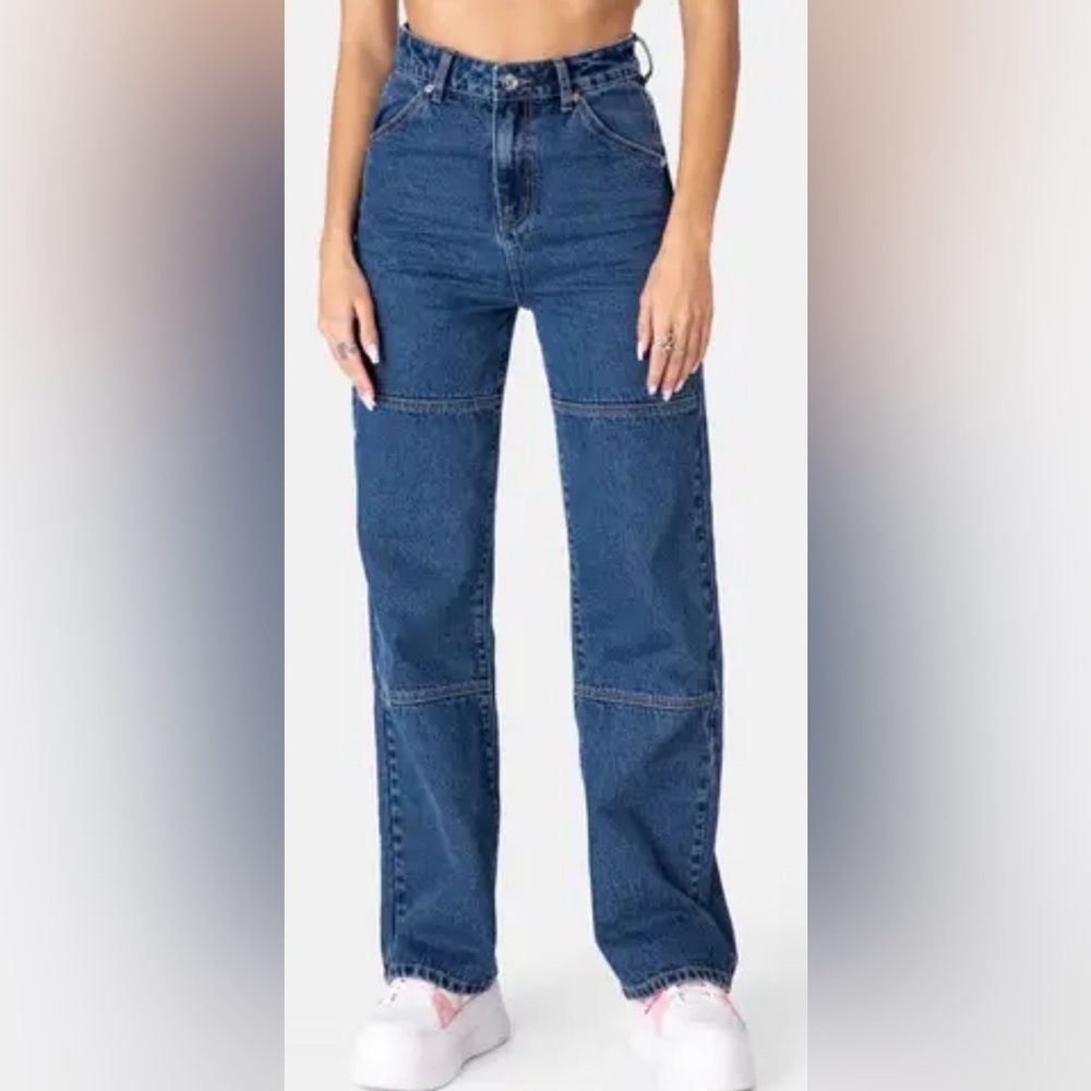 Adika Baggz Wide Leg Jeans w/ Seam Detailing – Size S | NWOT